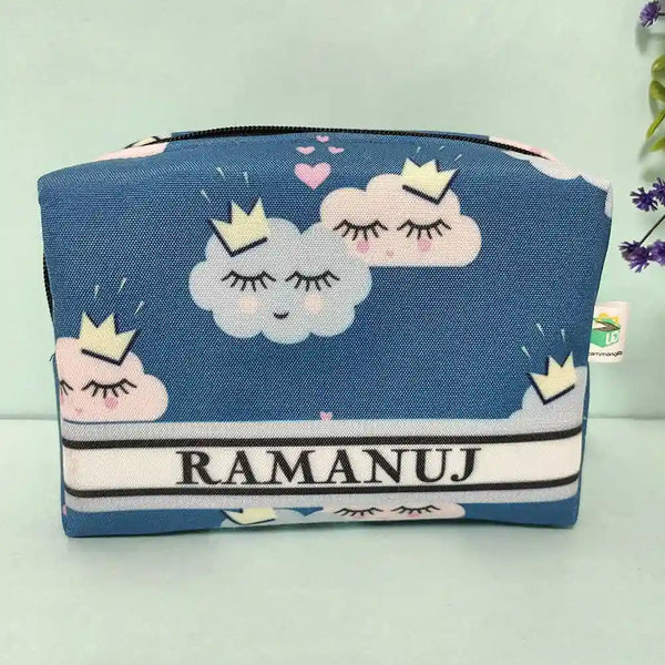 Personalized Cloud Printed Box Pouch for Kids